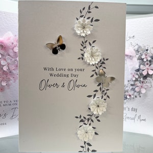 Personalised Wedding Card, Wedding Card, Bride & Groom Card, Wooden Heart Wedding Card, Luxury Keepsake Card, Daughter, Son Wedding Card