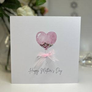 Tarjeta del Día de la Madre, Tarjeta Handmade Mother's Day, Hand Embellished, Special Mum Card, 3D Paper Flowers, Personalized Mum Card, Best Mum Card