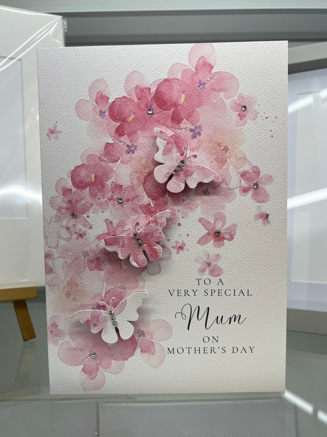 Mothers Day Card, Handmade 3d Mothers Day Card, Paper Butterflies With