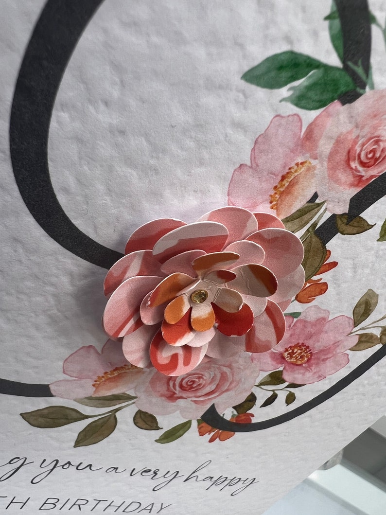 Beautiful 90th Birthday Card For Women - Floral Design With Gold Foil For Mum, Nana, Or Granny's Special Day