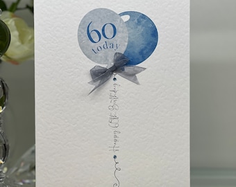 Tarjeta de 60º cumpleaños, Tarjeta de cumpleaños sesenta, Tarjeta 60ª, 60ª tarjeta masculina, Tarjeta 60ª de lujo, Cumpleaños hito, Tarjeta 60ª de amigo, Hermano 60º