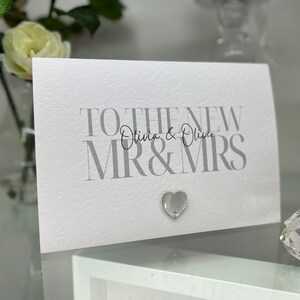 Personalised Wedding Card, Wedding Congratulations, New Mr & Mrs, Special Wedding Card, 3D Wedding Card, keepsake Wedding Card, Metal Heart