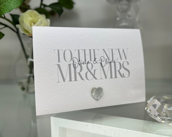Personalised Handmade Wedding Card, Congratulations Wedding Card