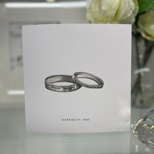 Hochzeitskarte, Hochzeitskarte, Braut & Bräutigam, Besondere Hochzeitskarte, 3D Hochzeitskarte, Andenken Hochzeitskarte, Ehering Karten