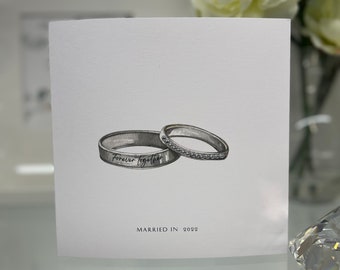 Wedding Card, Wedding Congratulations, Bride & Groom, Special Wedding Card, 3D Wedding Card, keepsake Wedding Card, Wedding Ring Cards