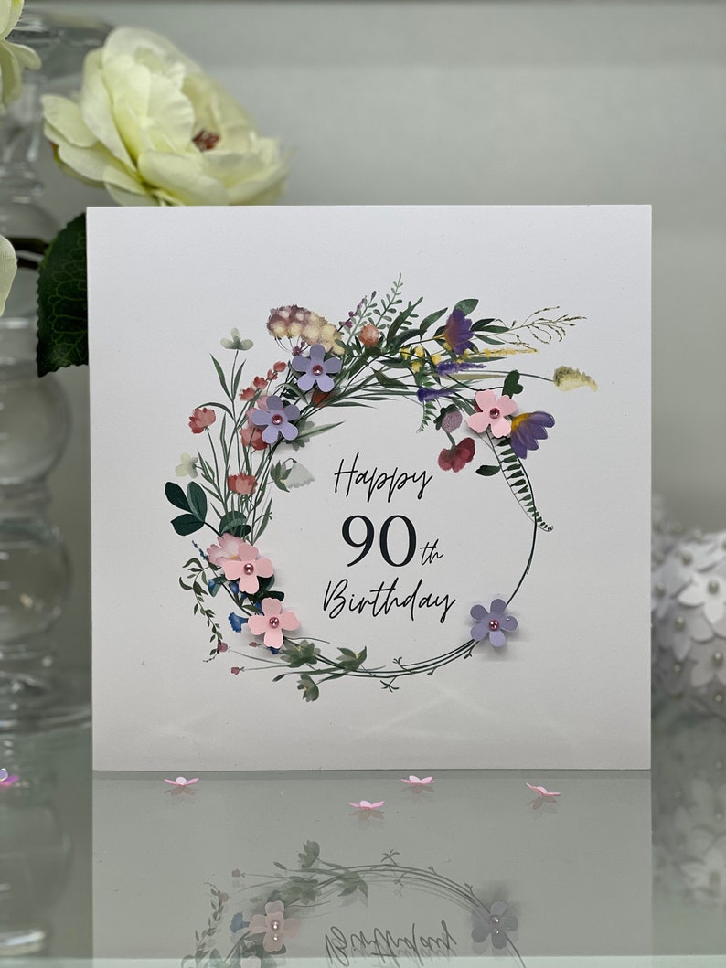 90th Birthday Card, Ninetieth Birthday Card, 90th Card, Happy 90th Card ...