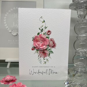 Carte de joyeux anniversaire maman, carte d'anniversaire de luxe 3D, carte d'anniversaire spéciale maman, carte merveilleuse maman, carte d'anniversaire, belle maman, carte décorée