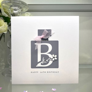 50th Birthday Card, Fiftieth Birthday Card, 50th Card, Happy 50th Card, Luxury 50th Card, Keepsake 50th, 3D Designer Perfume Bottle