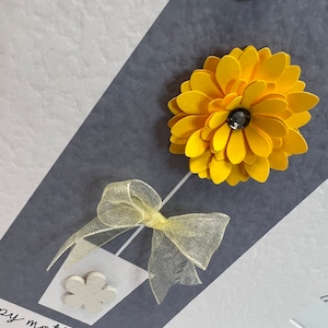 Tarjeta del Día de la Madre, Tarjeta del Día de la Madre hecha a mano, Tarjeta de Girasol, Tarjeta de Girasoles y Abejas, Girasol 3D, Tarjeta Especial de Mamá, Tarjeta de Amantes de las Abejas, Abejas