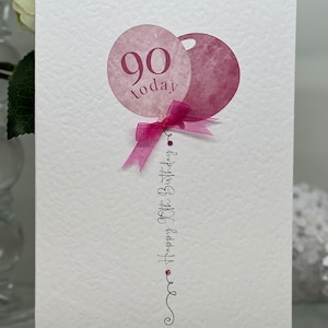 90th Birthday Card, Ninetieth Birthday Card, 90th Card, Female 90th Card, Luxury 90th Card, Milestone Birthday, Friend 90th, Sister 90th Mum