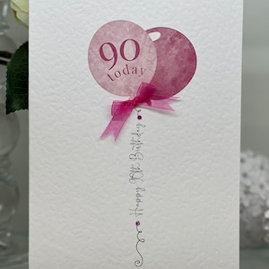90° biglietto di compleanno, biglietto di novantesimo compleanno, biglietto 90, 90 ° biglietto femminile, biglietto 90 di lusso, compleanno di pietra miliare, amico 90, sorella 90 ° mamma