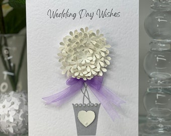 Trouwkaart, Bruiloft Gefeliciteerd, Bruid & Bruidegom, Speciale Trouwkaart, 3D Trouwkaart, aandenken Trouwkaart, Luxe Trouwkaart