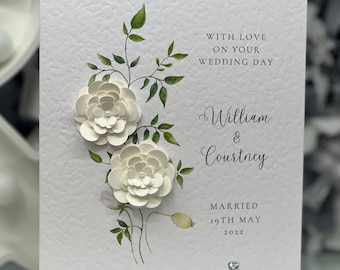 Wedding Card, Wedding Congratulations, Bride & Groom, Special Wedding Card, 3D Wedding Card, keepsake Wedding Card, Luxury Wedding Card