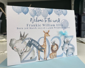 Carte personnalisée 2025 nouveau bébé garçon, carte nouveau bébé, nouveau petit-fils bébé, carte nouveaux parents, carte nouveau bébé fils, carte nouveau bébé, félicitations