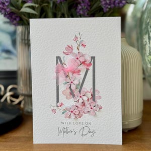 Muttertagskarte, handgemachte Muttertagskarte, Pfau-Design mit 3D-Blumen und Edelsteinen, Luxus-Muttertagskarte, mit Liebe zum Muttertag