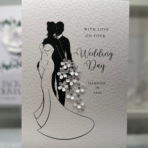 Wedding Card, Wedding Congratulations, Bride & Groom, Special Wedding Card, 3D Wedding Card, keepsake Wedding Card, Luxury Wedding Card