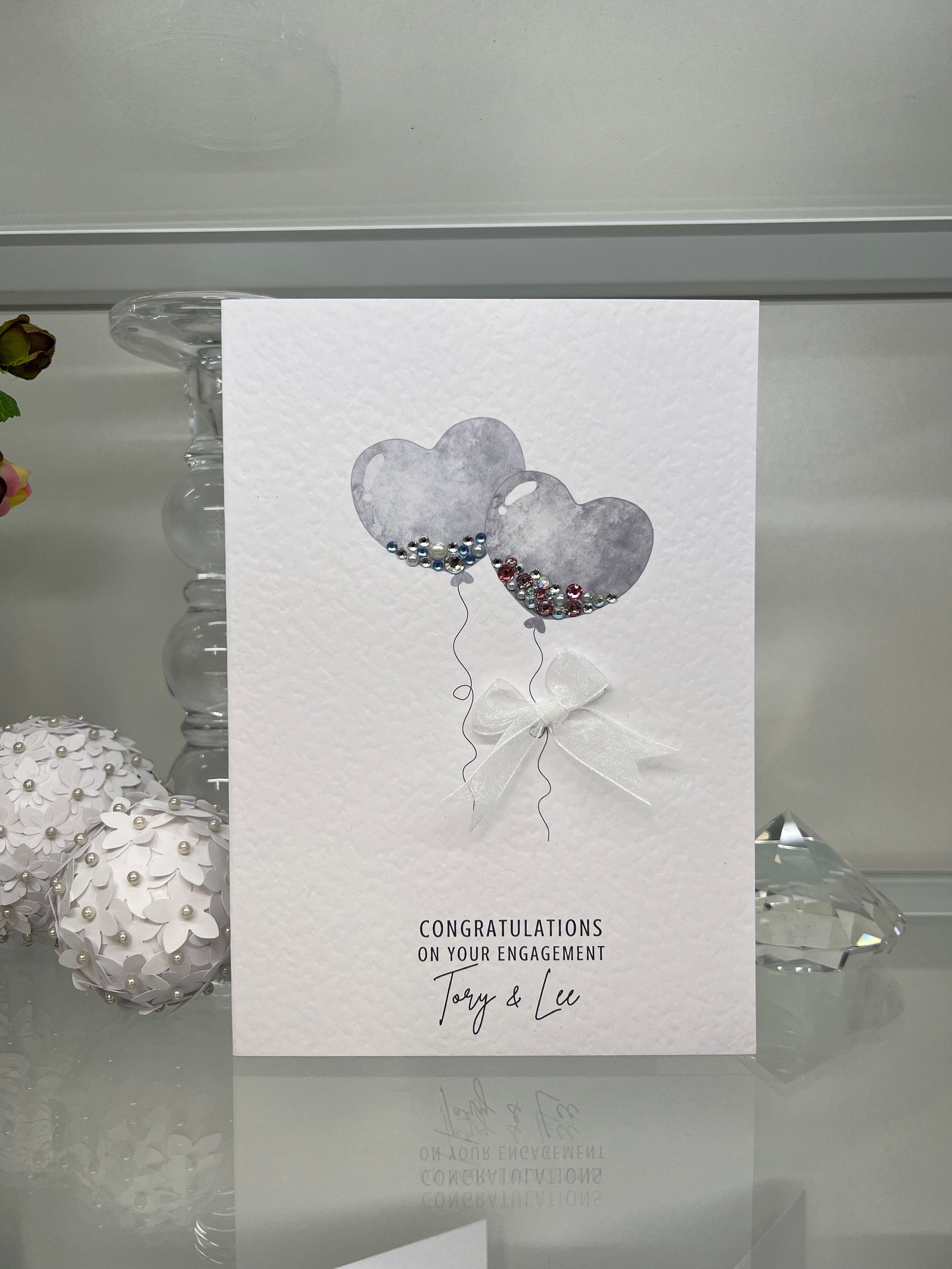 Personalised Engagement Card, Engagement Congratulations, On Your Engagement Card, Friends, Daughter, Son, Handmade, Luxury Keepsake Card