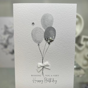Happy Birthday Karte, Ballon Geburtstagskarte, Einfache Geburtstagskarte, Weibliche Geburtstagskarte, Geburtstagskarte, Unisex Geburtstagskarte
