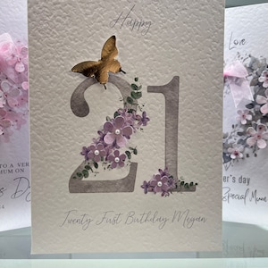 Gepersonaliseerde 21e verjaardagskaart, gepersonaliseerde 21e verjaardagskaart, 21e kaart, Happy 21e kaart, luxe 21e kaart