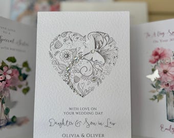 Personalised Daughter & Son In Law, Daughter and Son In Law Wedding Card, Personalised Wedding Card, Daughter Wedding Card, Bespoke Card