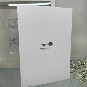 New Home Card, Simple New Home Card, 3D Card, First Home, Mans New Home Card, New House Card, House Warming Card, Moving In Card, Key Card
