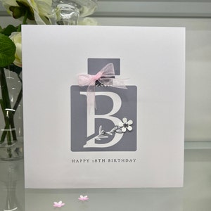 18th Birthday Card, Eighteen Birthday Card, 18th Card, Happy 18th Card, Luxury 18th Card, Keepsake 18th, 3D Designer Perfume Bottle