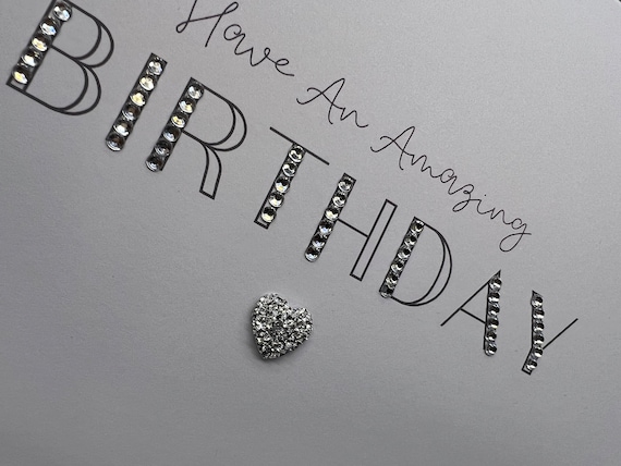 Card String Color Silver Silver Sparkly Card