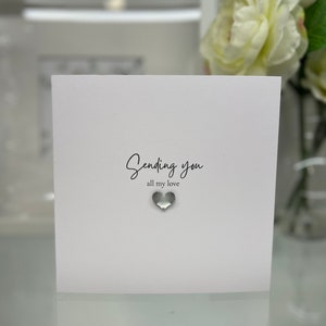 Sending Love Card, Sending A Hug Card, Get Well Card, Congratulations Card, Condolences Card, I love You Card, 3d Heart Card, Simple Card