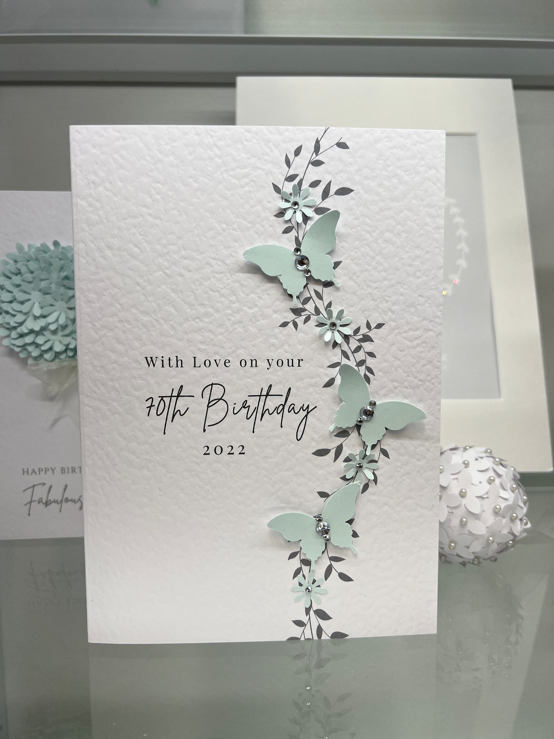 70th Birthday Card- Birthday Flowers – Cards Through The