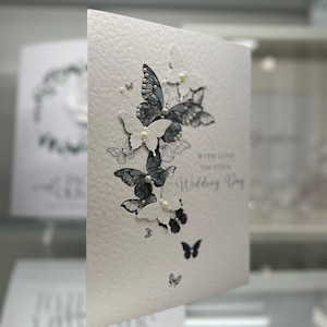 Carte de mariage personnalisée, félicitations de mariage, mariée et marié, carte spéciale, carte de mariage 3D, carte de mariage souvenir, carte de mariage de luxe