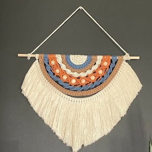 Macrame Wall Hanging, Semi Circle Design, Modern Wall Art, Boho Home Decor