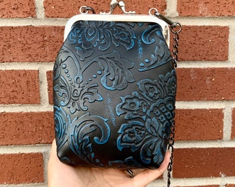 Genuine Embossed Leather Purse/ Phone case/Crossbody