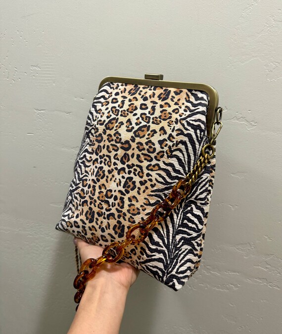 Leopard Pattern Print, Genuine Embossed Leather  … - image 5