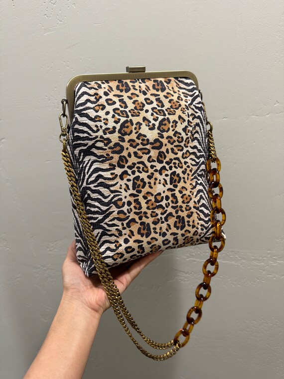 Leopard Pattern Print, Genuine Embossed Leather  … - image 3