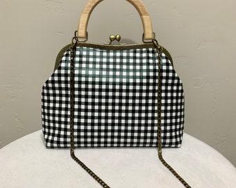 バッグ archive English print Leather hand bag Hand Painted Croc Embossed Leather Tote - The J. Peterman