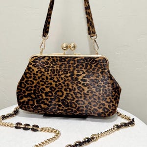 Leopard Kisslock Bag - Etsy