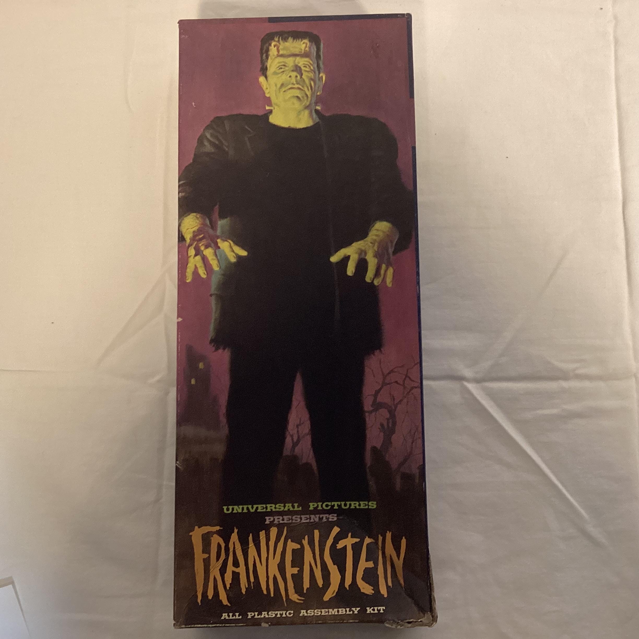Vintage 1961 Aurora Model Frankenstein in Box With Instructions