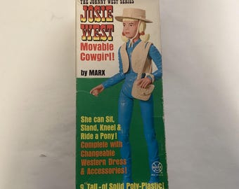 Vintage 1960’s The Johnny West Series Josie West Movable Cowgirl by Marx #1067A