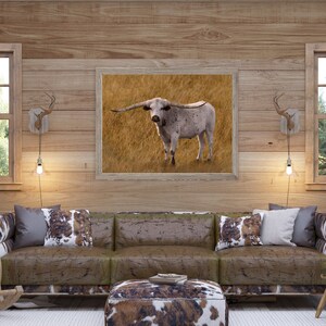 Ranch Wall Art DIGITAL Print, Longhorn Art Print, Printable Wall Art, Ranch Prints, Wall Decor, Texas Longhorn, Instant Download, Art Print