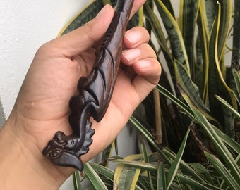 Dragon Wooden Wizard Wand, Hand-Carved Wands, Handmade Wand | Beautiful Design | Suitable For Hallowee, Christmas.