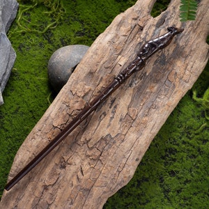 Hand-carved wood wands - Handcrafted Dog Wand, The  wolf  wand takes you to open the door to the wizard's world – Wooden.