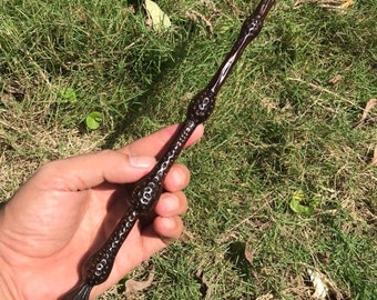 Elder Magic Wand Handmade | Wooden Witch Wand for Wizards | Hand-Carved Wooden Magic Wand – birthday gift for kids and magic lovers