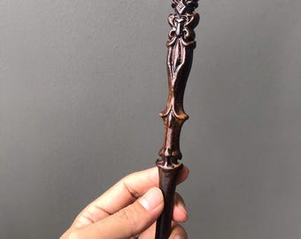 手作りの木製魔法の杖セット：月と太陽の天使の杖 - Etsy 日本