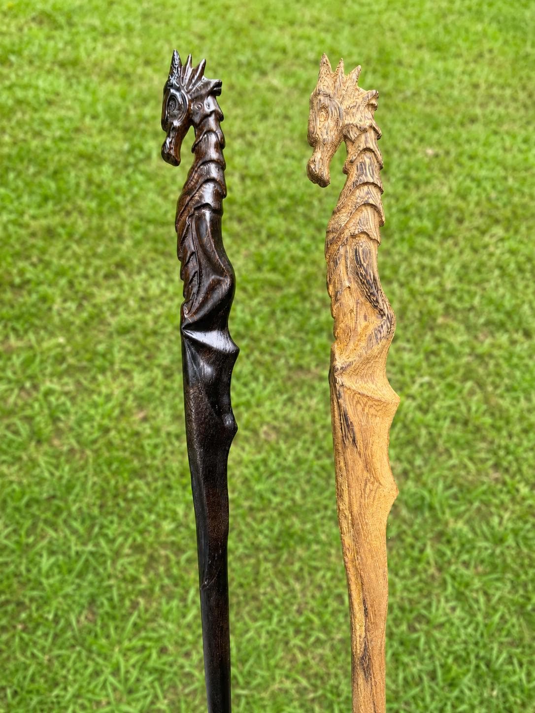 Wooden Dragon Magic Wand, Gift for Halloween, Dragon Lover Gift, Witch Gift, Wizard Gift, Hand Carved Fantasy Costume Accessory