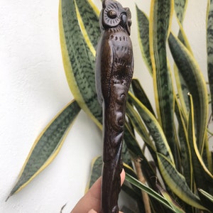 Owl wooden wands, Handmade wooden wands, Wood wand, Wizard wand, wooden wand, Gift for Halloween. bild 5