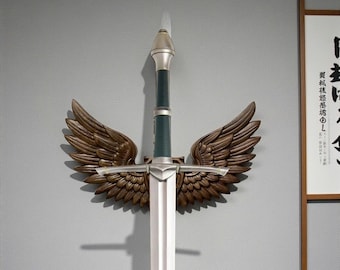 Wooden Katana Wall Holder Dragon Sword Display Stand Samurai Sword Wall Mount Shelf Hook | Wood Sword Hanger| Christmas Gift for Him Husband