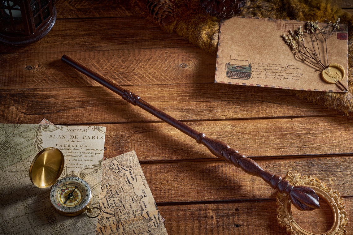 Fire Magic Wand Wooden Hand Carved Wood Wands Wizard Wand Etsy