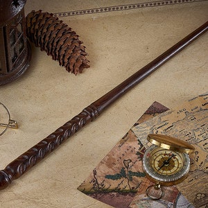 Hand carved wooden wands, wizard wand, wood wand, The wand takes you to open the door to the wizard's world