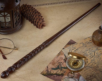 Hand carved wooden wands, wizard wand, wood wand, The wand takes you to open the door to the wizard's world