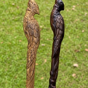 Varita mágica de fénix, regalo para Halloween, regalo de bruja, regalo de mago, varita de fantasía de madera tallada a mano para cosplay, accesorio para disfraz de bruja